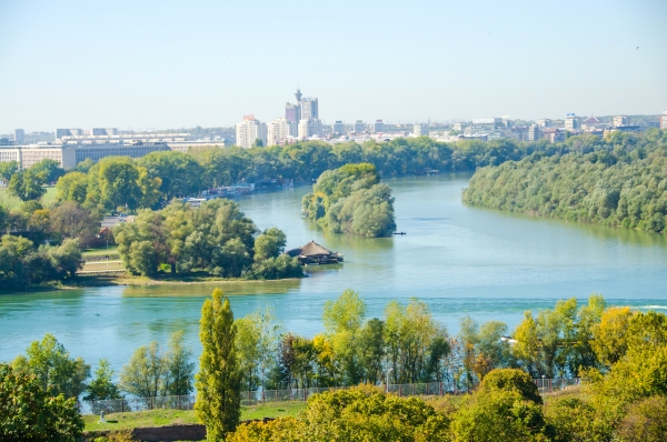 Belgrade, Serbia - confluence of the Danube and Sava rivers