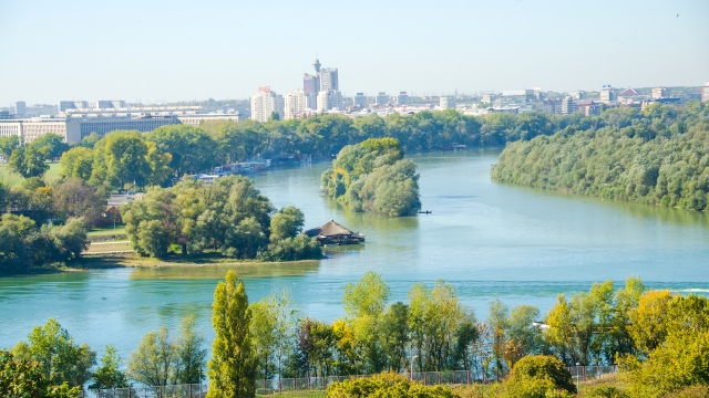 Belgrade, Serbia - confluence of the Danube and Sava rivers