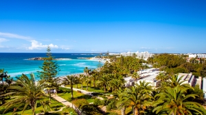 Cyprus coastline view, turquoise sea, white beaches