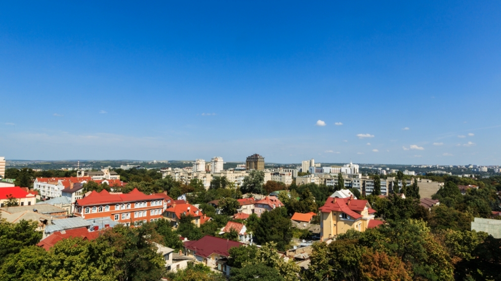 Aerial Landscape View Of Chisinau, Moldova