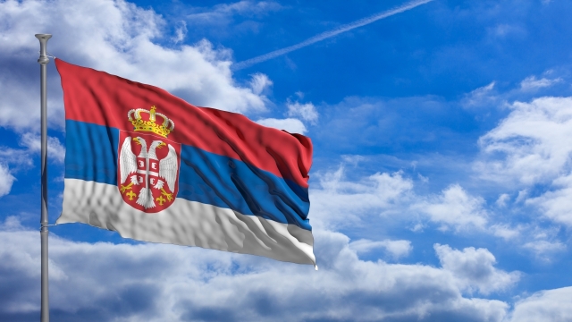 Serbian flag emerging europe