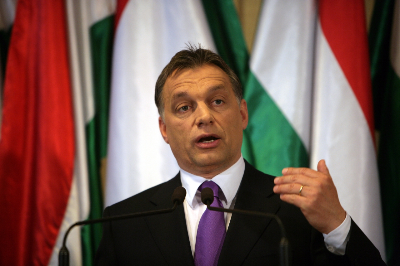 BUDAPEST, HUNGARY – APR 12: Hungarian prime minister Viktor Orba