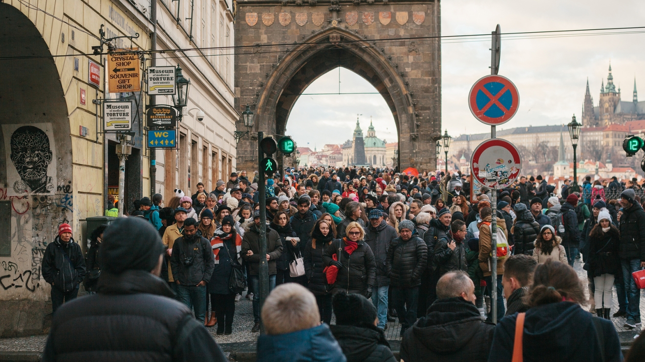prague tourists