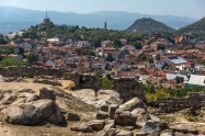 Amazing Panorama to City of Plovdiv from nebet tepe hill, Bulgaria