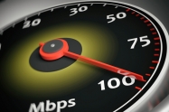 3d rendering internet speed meter close up