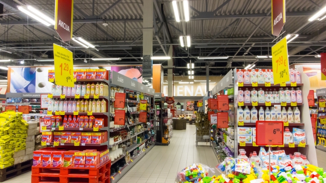 Vilnius Lithuania - June 13 2017: Nordica shopping center in Vilnius is very popular with locals and tourists.