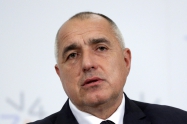 Prague Czech Republic - February 15 2016: The Prime Ministers of Bulgaria Boyko Borissov is speaking during a press conference after meeting of The Visegrad Group (V4) in Prague Czech Republic.