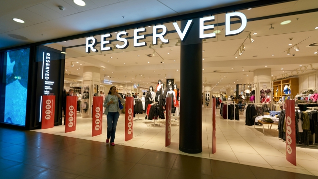 SAINT PETERSBURG, RUSSIA - CIRCA AUGUST, 2017: Reserved store at Galeria shopping center. Reserved is a Polish clothing store chain.