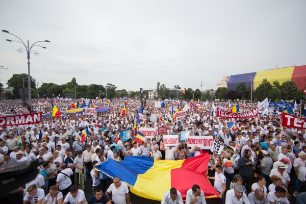 Romania’s counterfeit protest