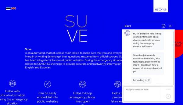 Meet Suve: Estonia’s state-approved chatbot offering Covid-19 advice