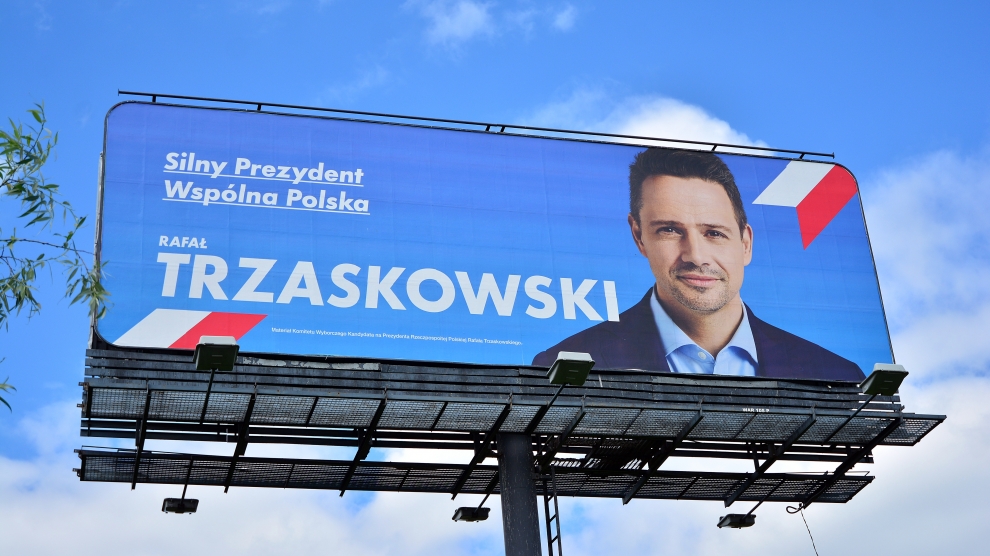 Rafał Trzaskowski poland presidential election campaign poster