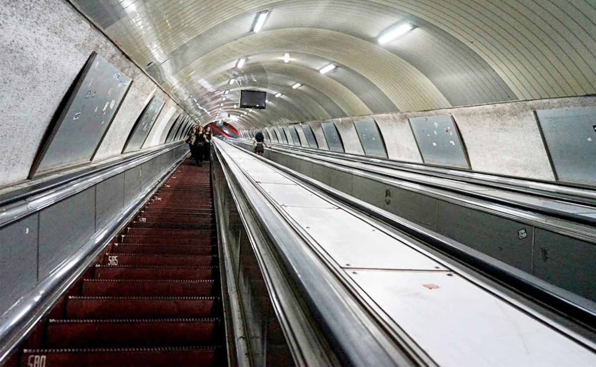 One of Tbilisi's never-ending escalators.