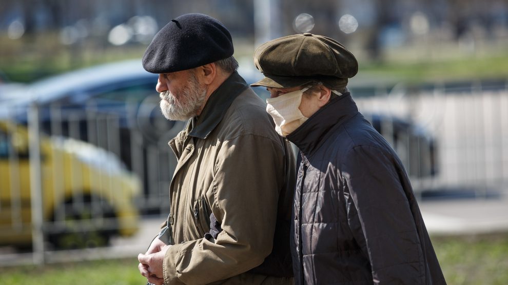 Two elderly residents of Kyiv, Ukraine