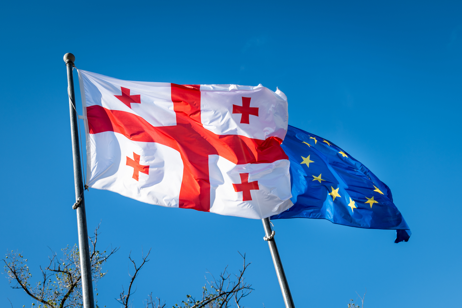 NGOs At Risk As Georgia Takes Another Step Back From EU Values   Bigstock Georgia Flag And Eu Flag Flag 468171665 