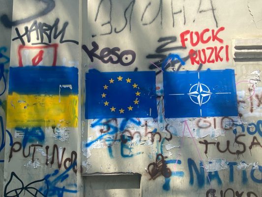 For Russians in Tbilisi, the writing is on the wall