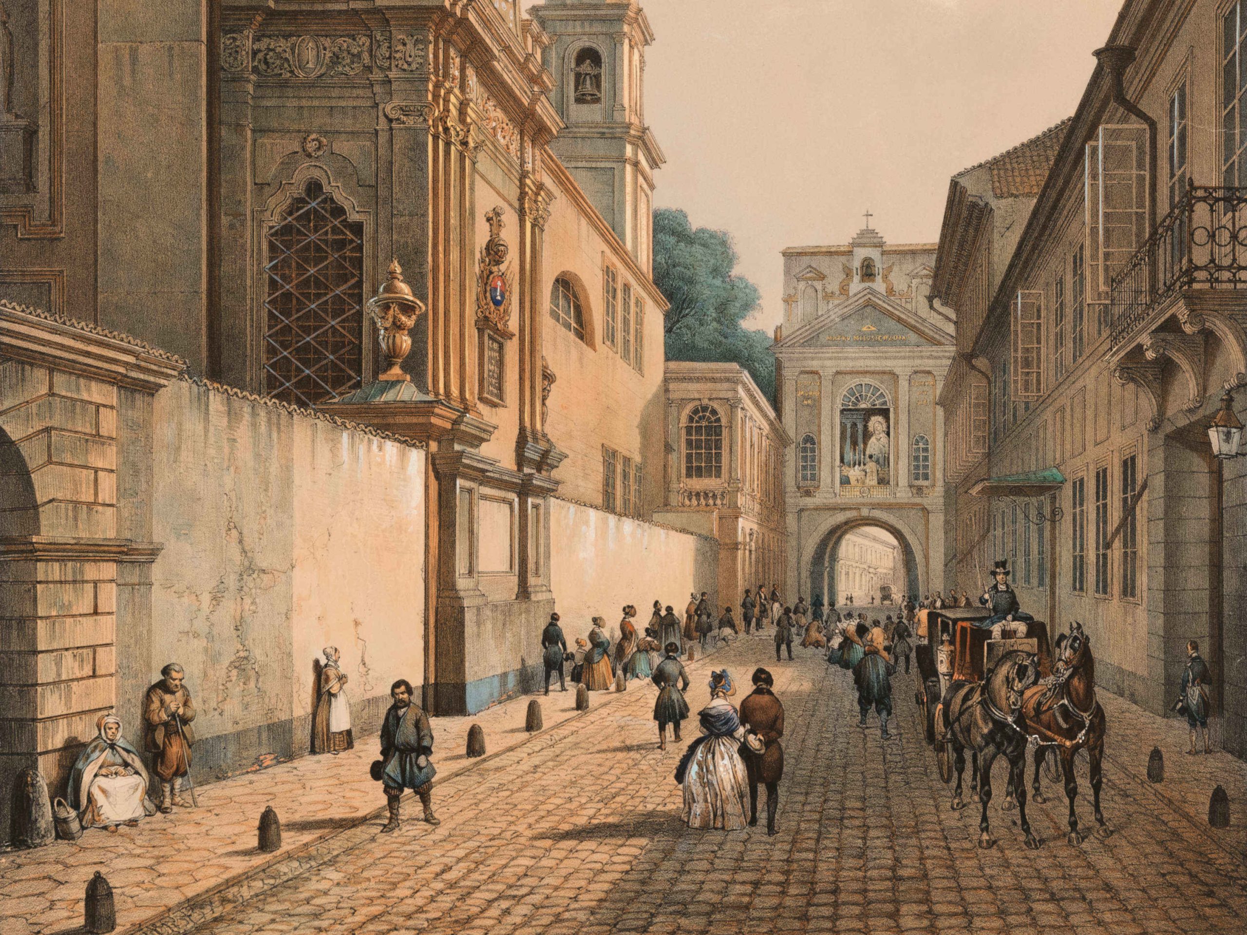 Vilnius in the 19th century. Gates of Dawn. From Vilnius album of Jonas K. Vilčinskis. LNM